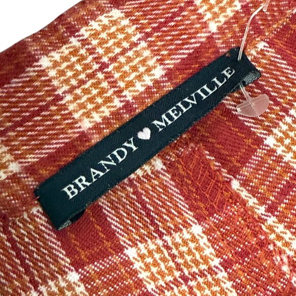 Women’s Brandy Melville Pajama bottoms plaid cotton 2010s waist 24 length 29 - Picture 2 of 5
